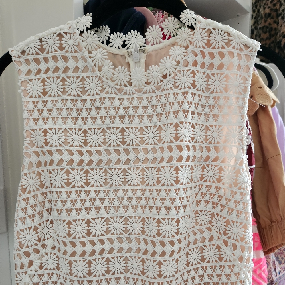 Shoshanna crochet midi dress